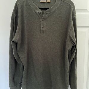 L.L. Bean Green Henley Shirt